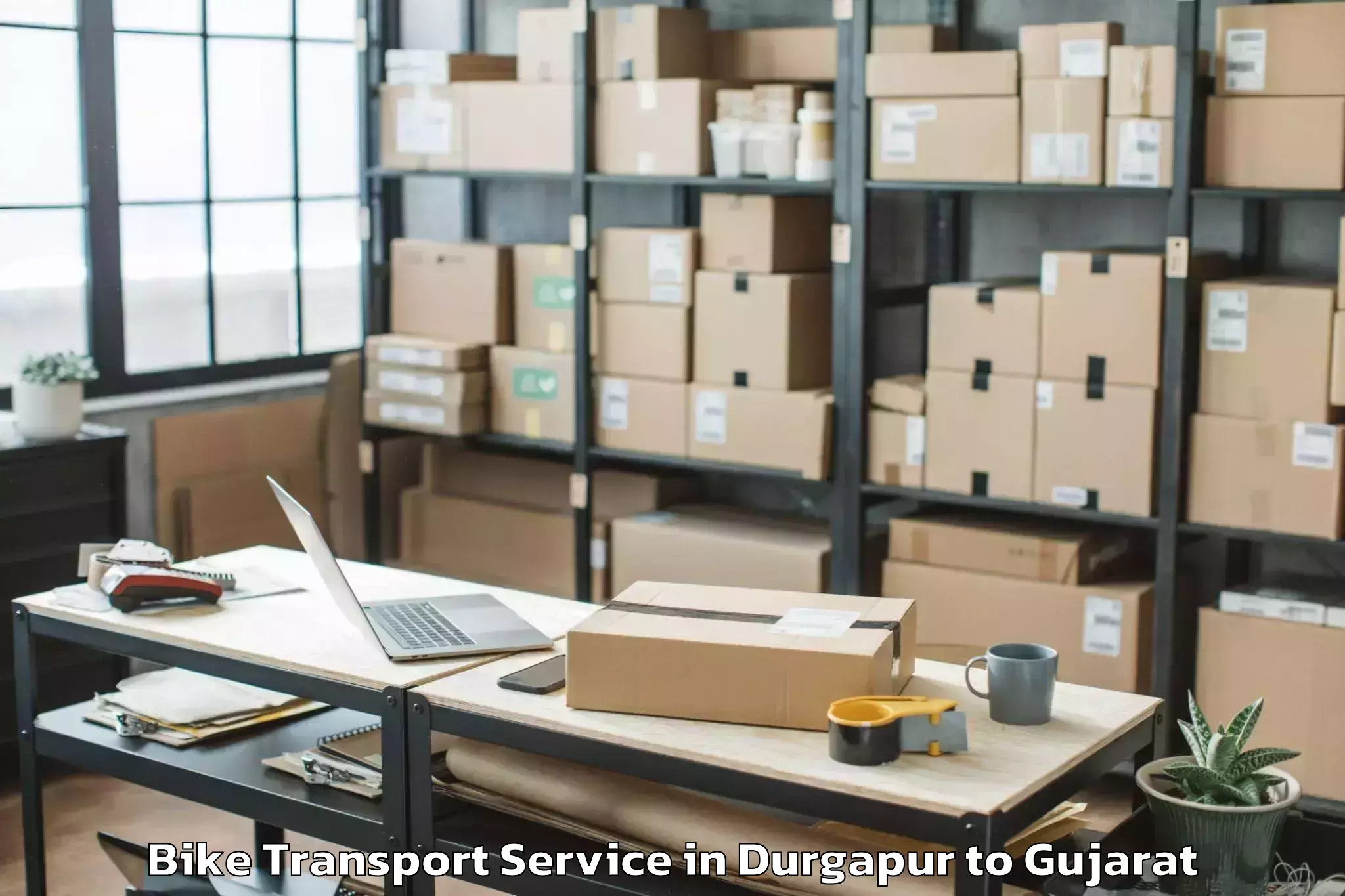 Efficient Durgapur to Halvad Bike Transport